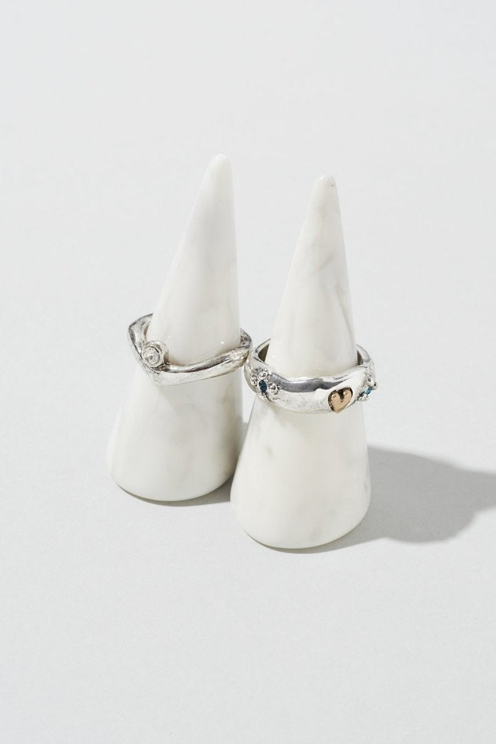 GOLDY vintage heart embed set ring - Image 13