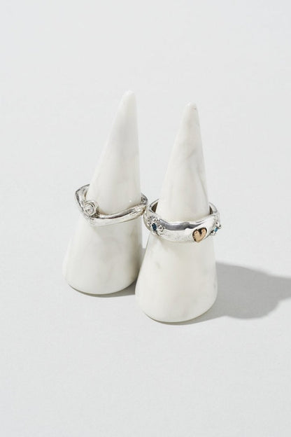 GOLDY vintage heart embed set ring - Image 13
