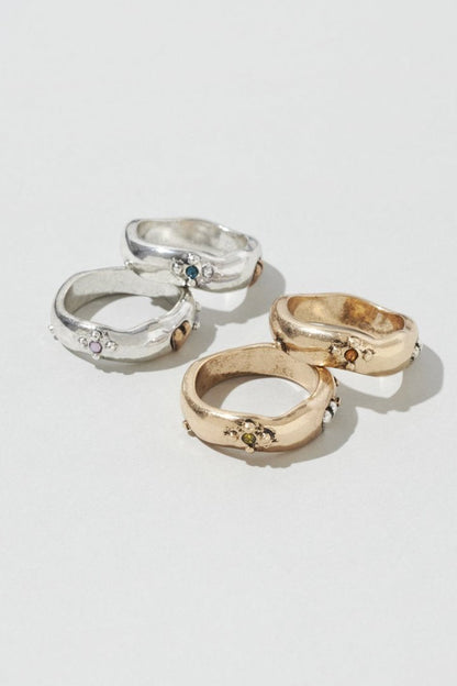 GOLDY vintage heart embed set ring - Image 14