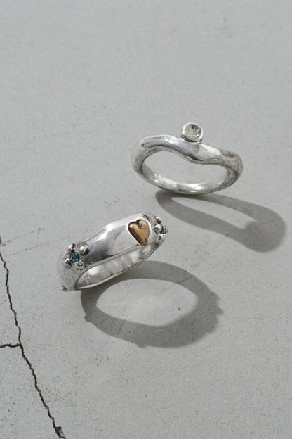 GOLDY vintage heart embed set ring - Image 16