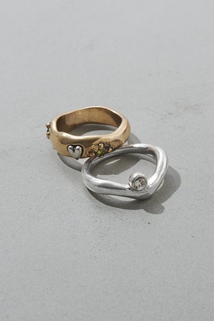 GOLDY vintage heart embed set ring - Image 17