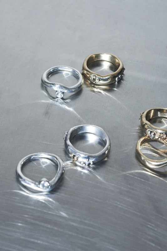 GOLDY vintage heart embed set ring - Image 23