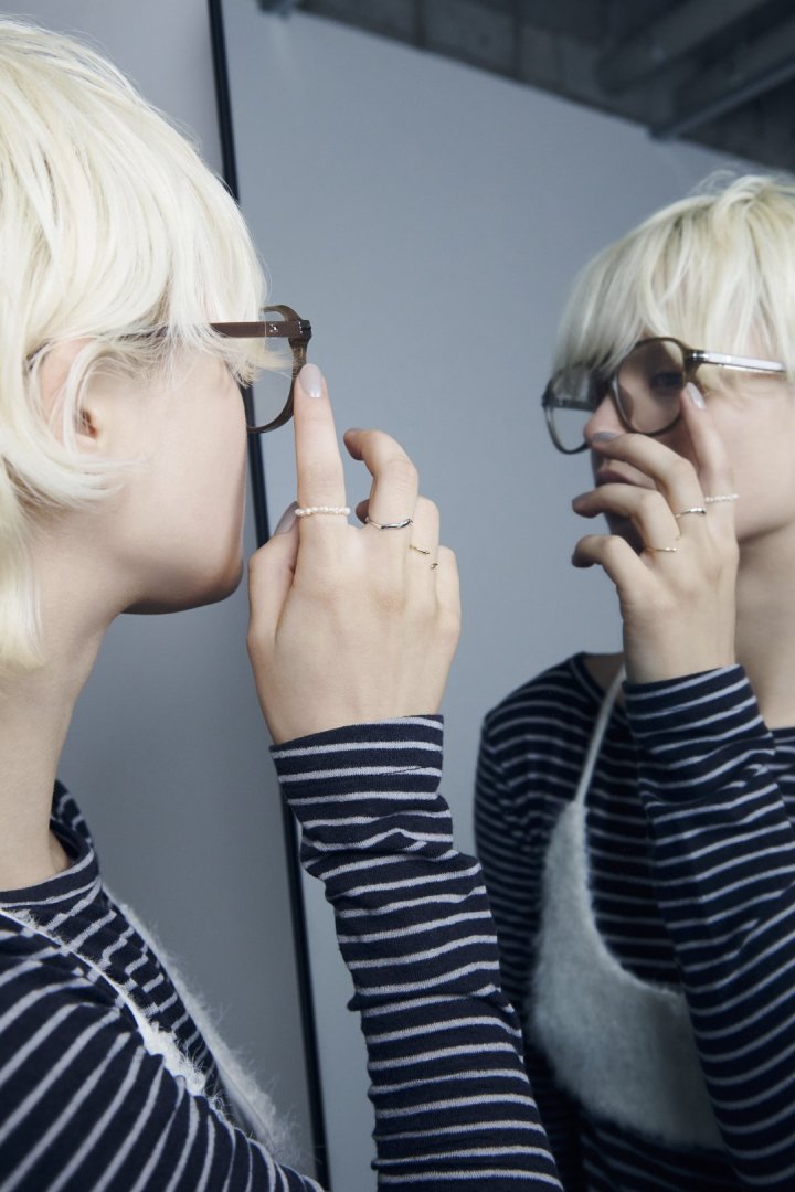 GOLDY 3PCS Fresh Water Pearl Metal Set Ring - Image 5