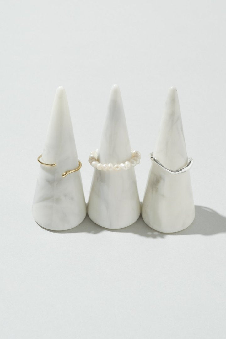 GOLDY 3PCS Fresh Water Pearl Metal Set Ring - Image 13