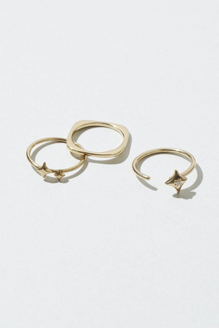 GOLDY 3PCS プチ トゥインクル セット ピンキー リング - Image 3