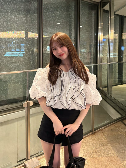 [Set Fair Item #5] CHICO 荷葉邊露肩balloon blouse - Image 39