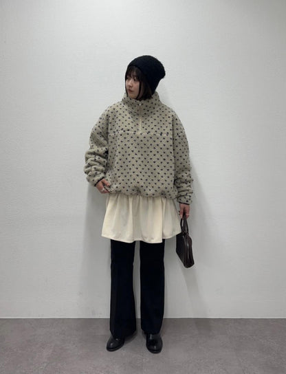umm. By Discoat 毛毛 half-zip top - Image 59