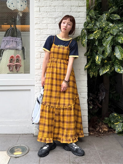 w closet 多層格紋吊帶ops - Image 23