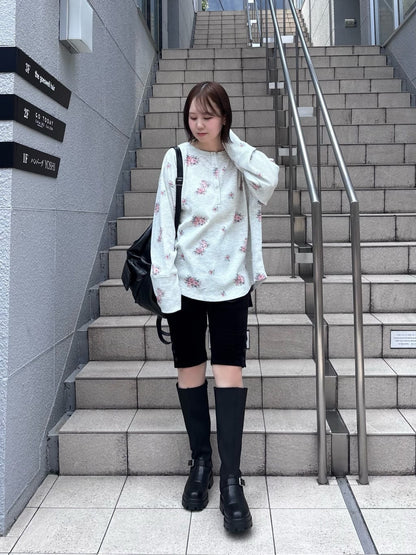 [純色/碎花] Kastane Back Design Waffle Henley Tee - Image 60