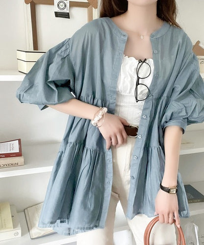 必入手‼️3 way balloon sleeve sheer shirt