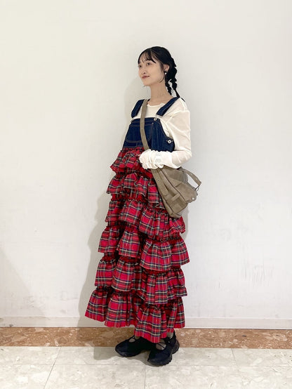 w closet 荷葉邊多層吊帶裙 - Image 46