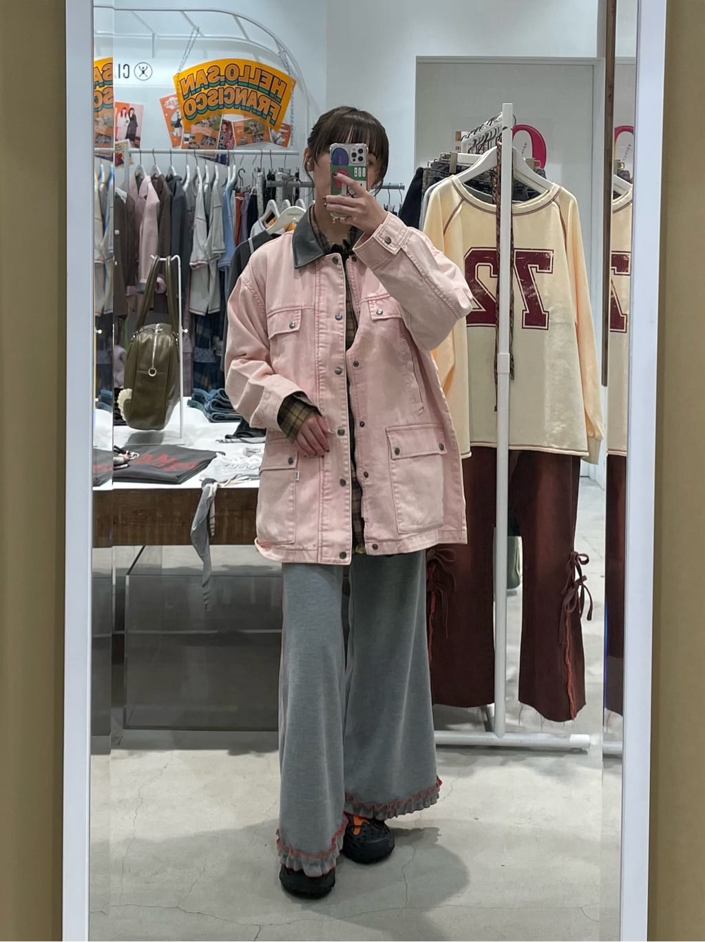 HELLO.SANFRANCISCO 窩夫格喇叭褲 - Image 71