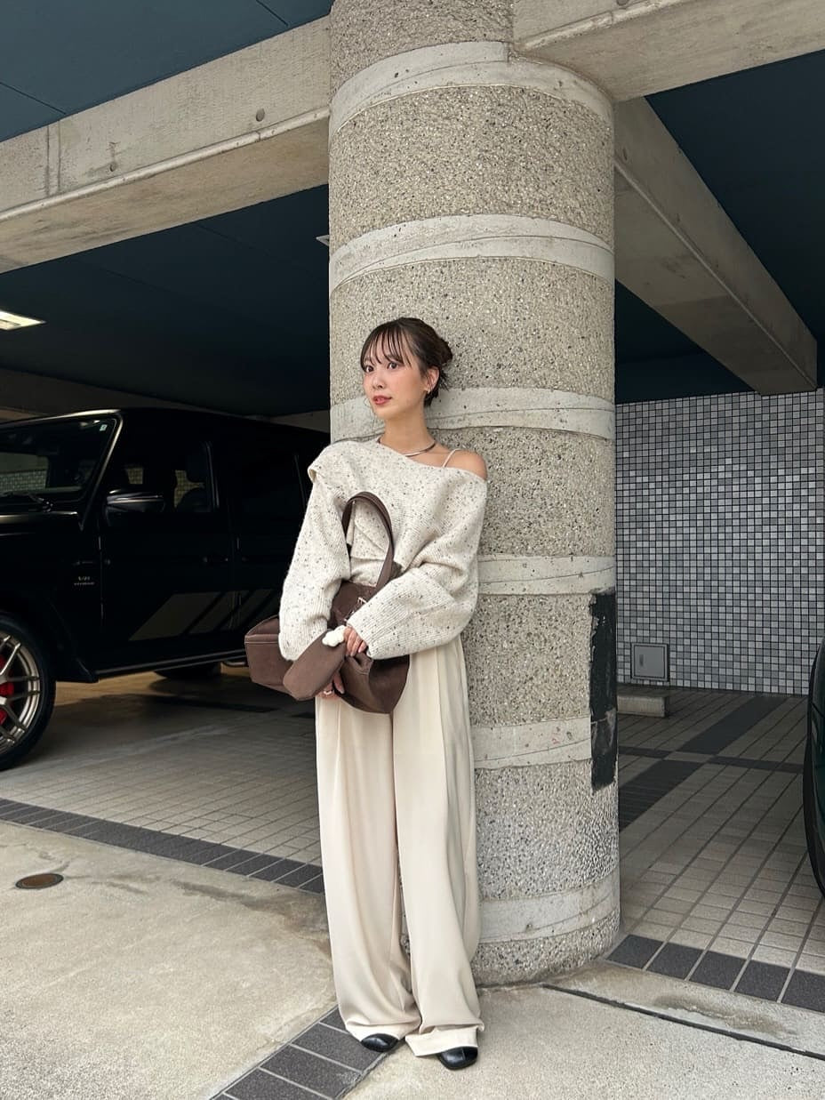 mystic 交叉針織開衩上衣+吊帶背心set