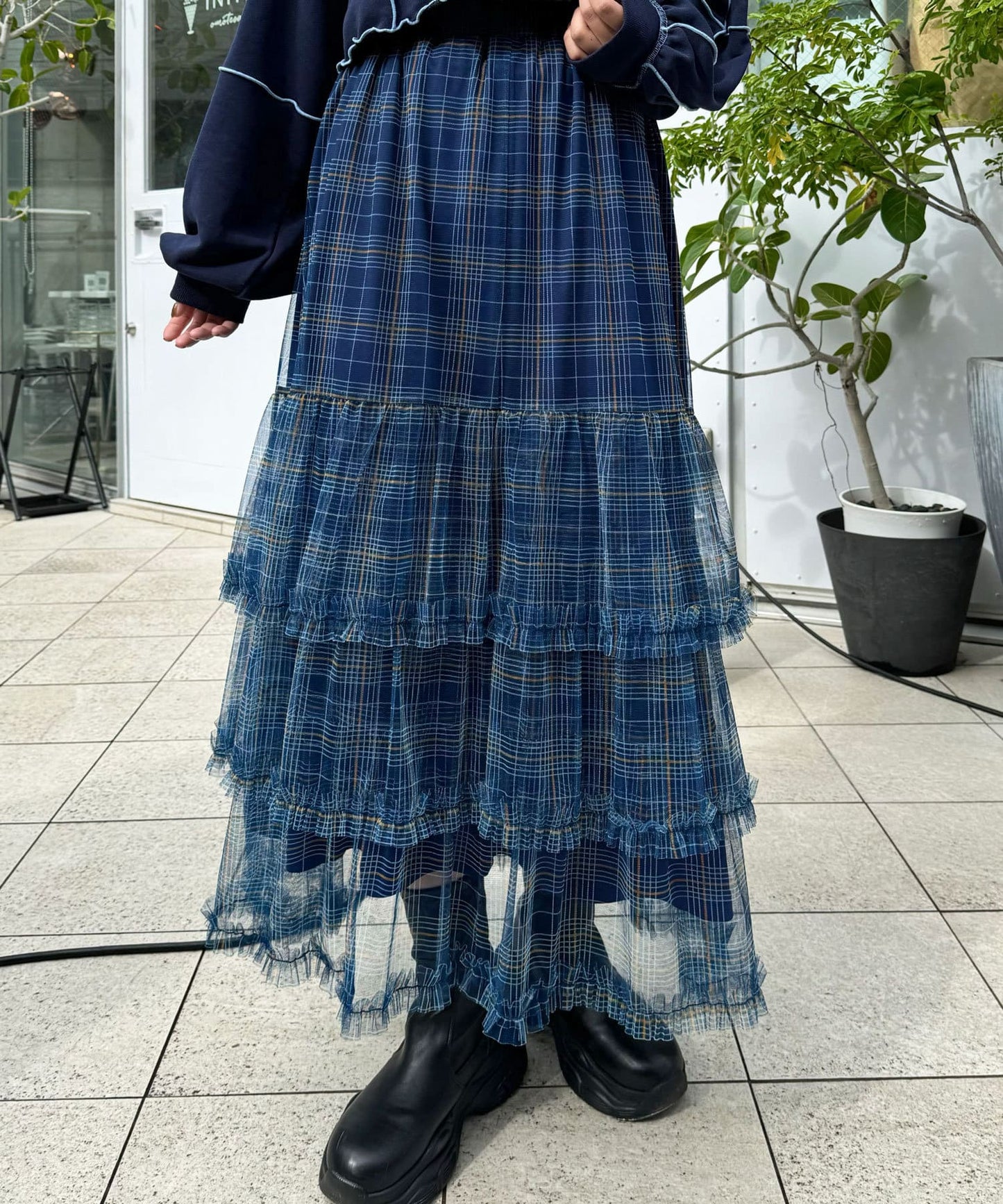 CIAOPANIC 薄紗褶褶蛋糕裙