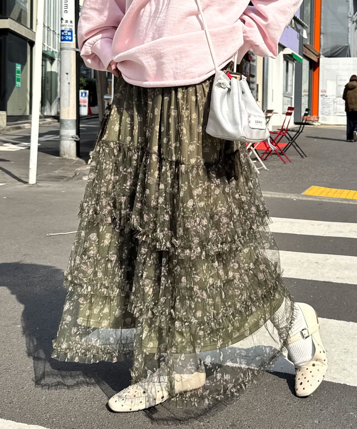 CIAOPANIC 薄紗褶褶蛋糕裙