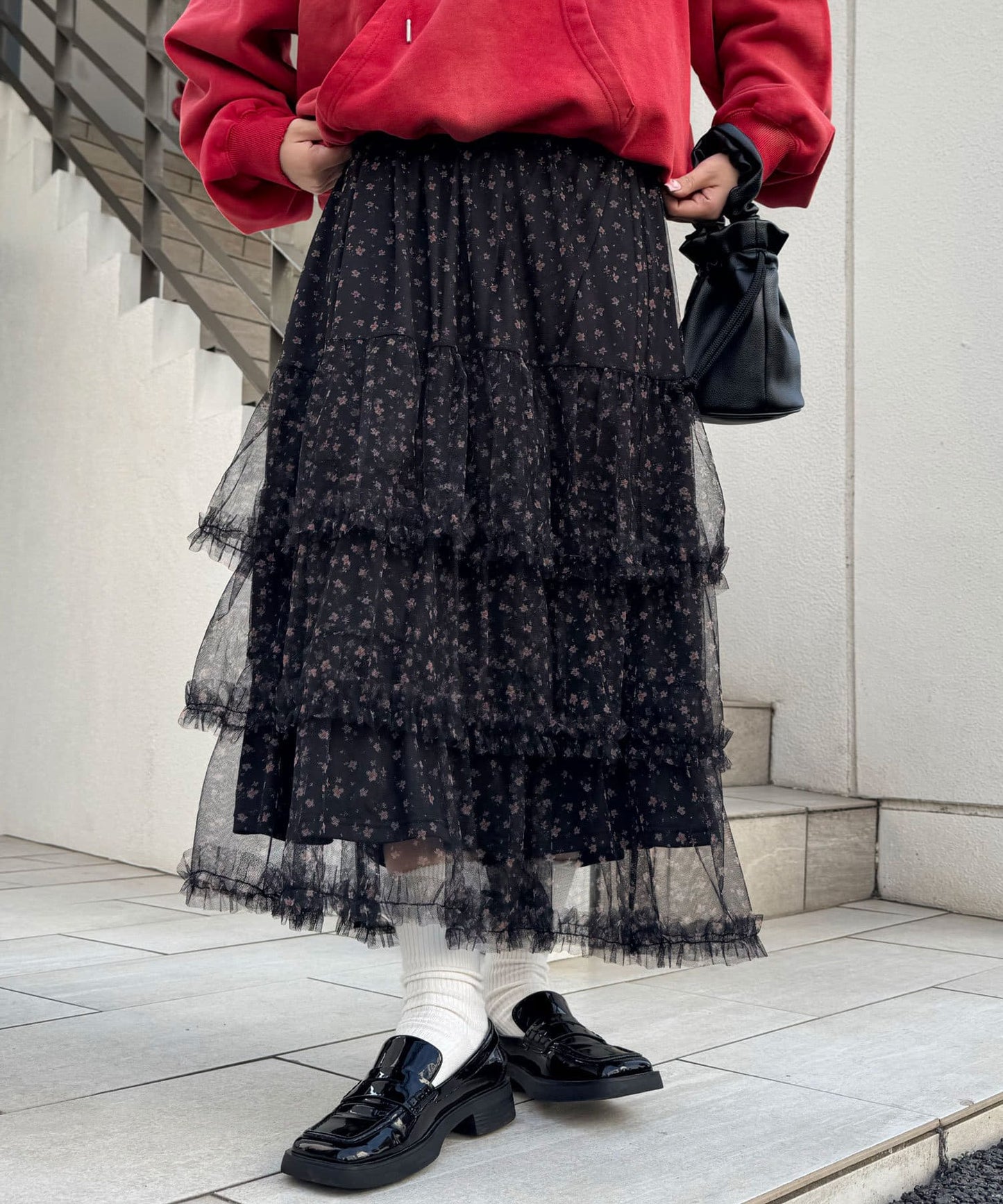 CIAOPANIC 薄紗褶褶蛋糕裙