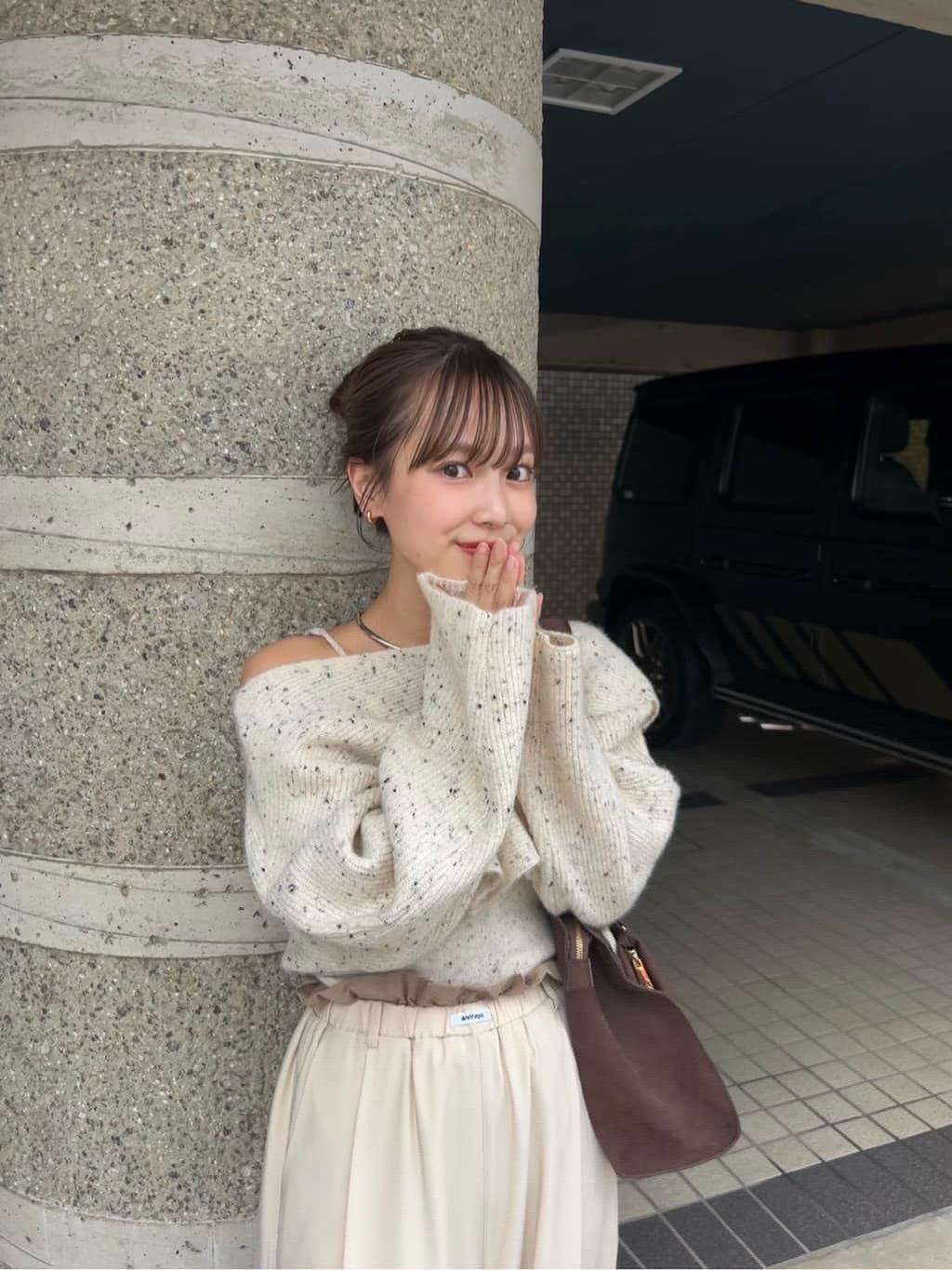 mystic 交叉針織開衩上衣+吊帶背心set