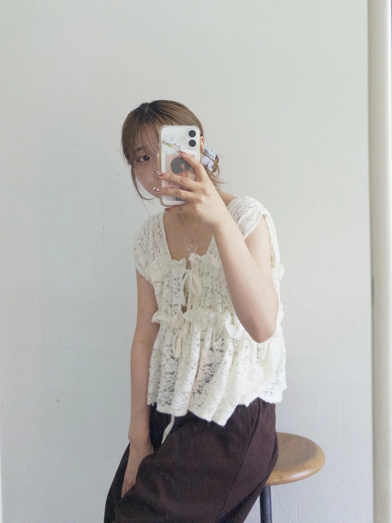 umm. By Discoat Lace 褶褶絲帶sleeveless