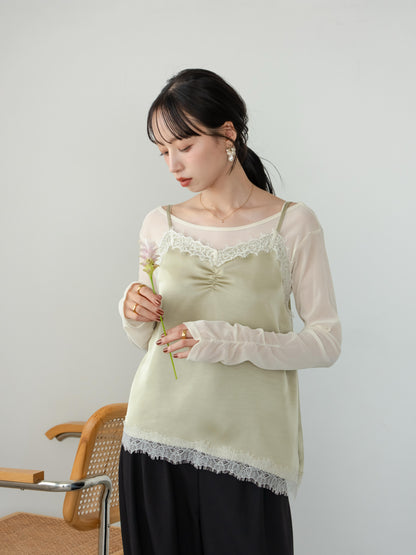 hinari Satin lace camisole