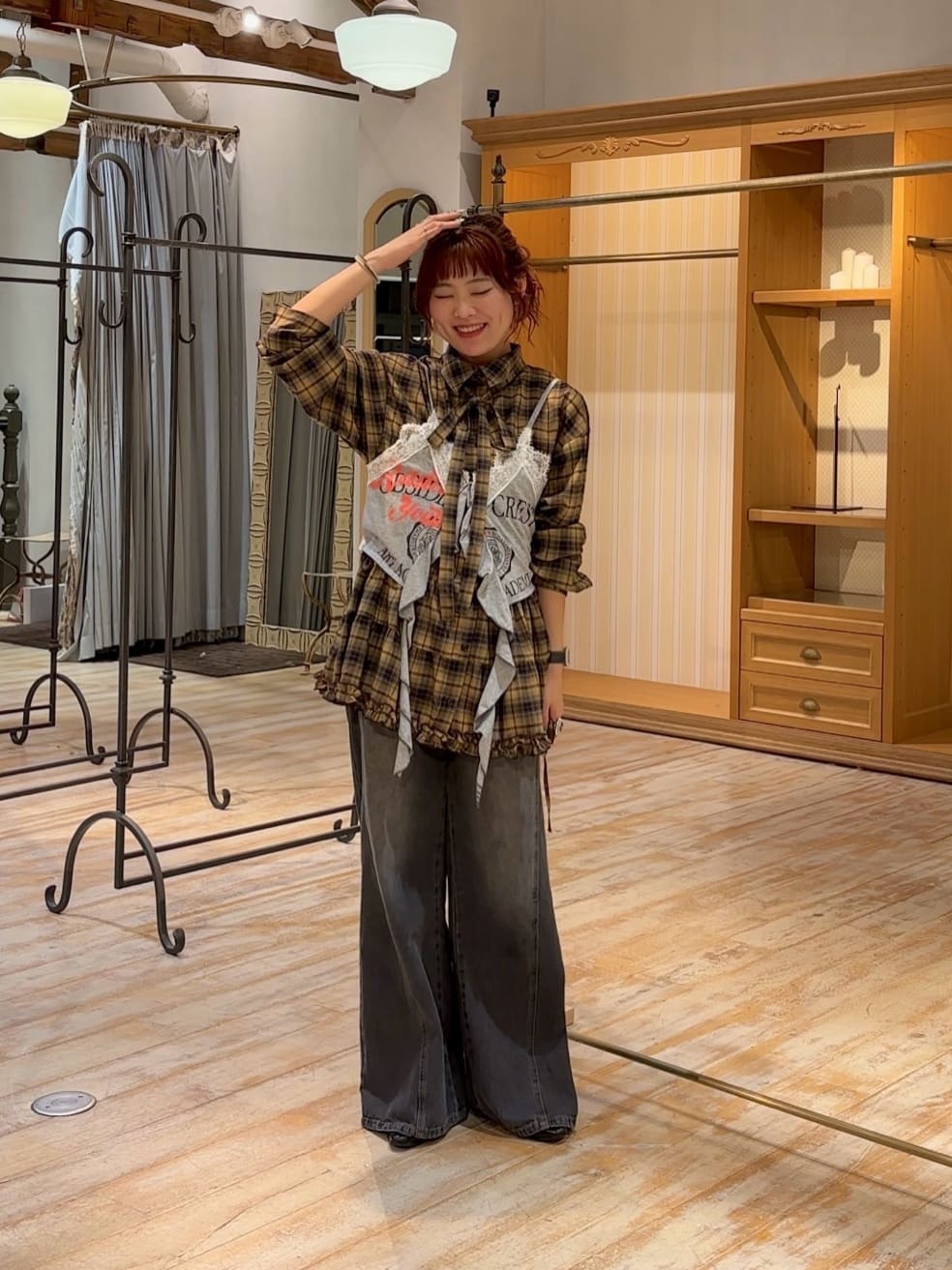 CIAOPANIC Drop frill cut logo bustier