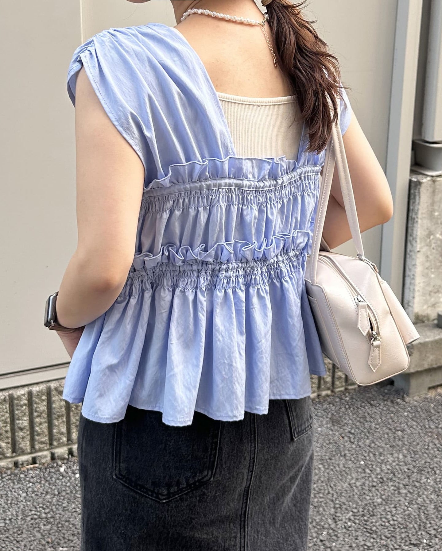 umm. By Discoat 褶褶絲帶sleeveless