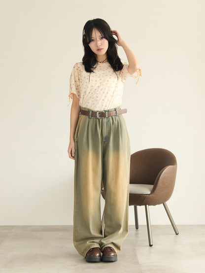 [短袖❣️]Kutir Ribbon sheer top