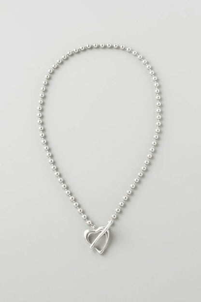 GOLDY Heart Ball Chain Necklace