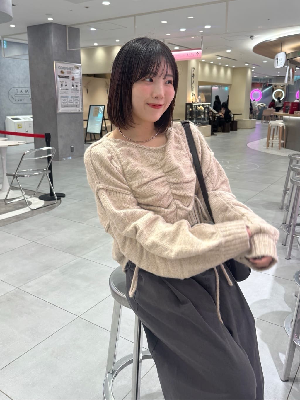 [實色Version] w closet 抽繩拼色針織