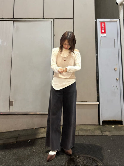 mystic Halter bustier set long T-shirt