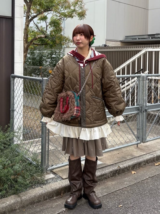 CIAOPANIC Ruffle邊帽Double Zip Knit Hoodie - Image 54