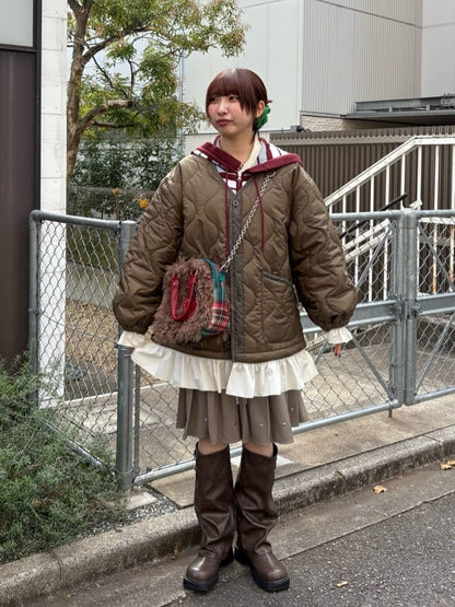 CIAOPANIC Ruffle邊帽Double Zip Knit Hoodie - Image 54