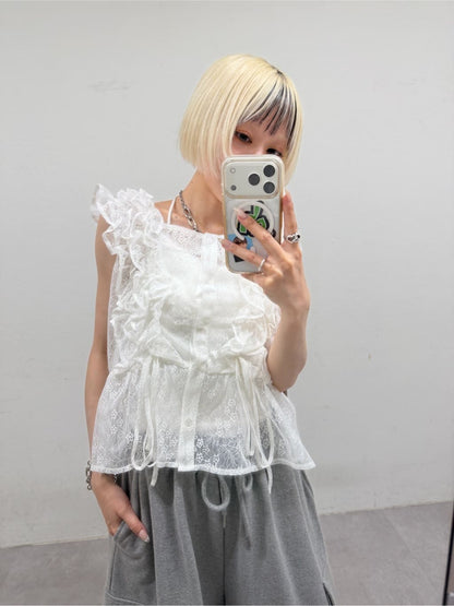 w closet Frilly sleeveless blouse
