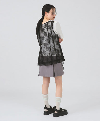 Ray BEAMS 蕾絲荷葉邊長背心