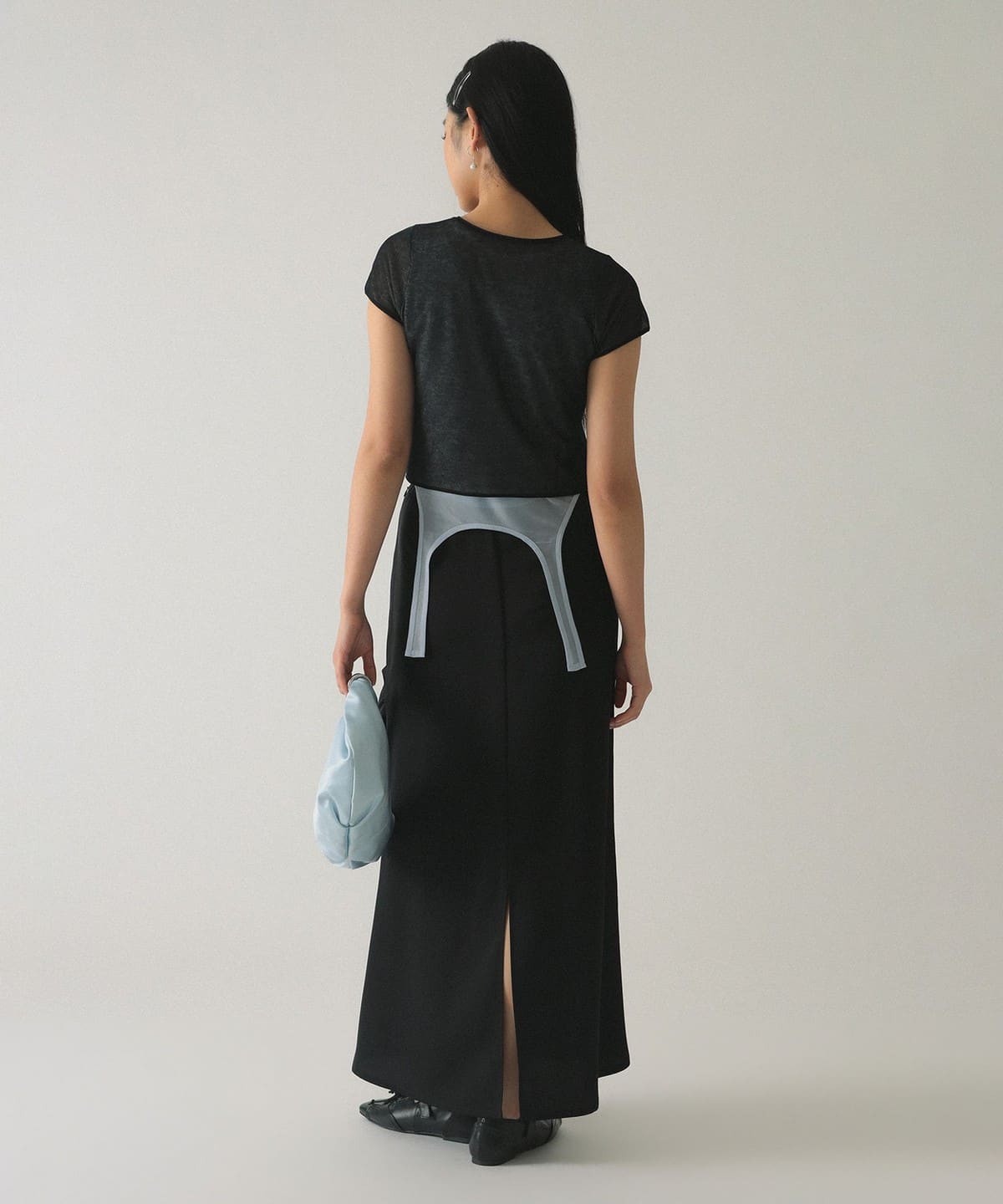 Ray BEAMS Sheer Layered Top 2P Set