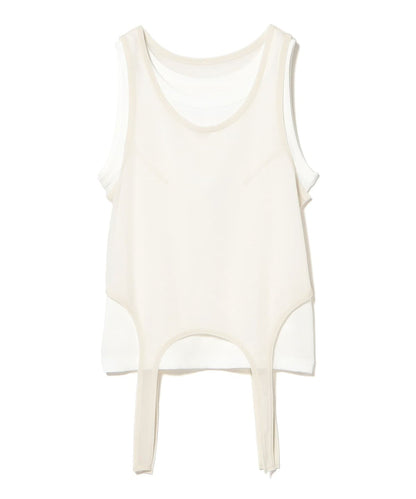 Ray BEAMS Sheer Layered Top 2P Set