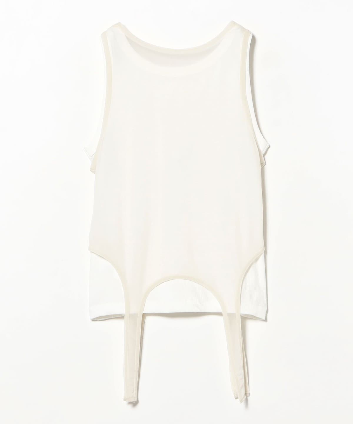 Ray BEAMS Sheer Layered Top 2P Set