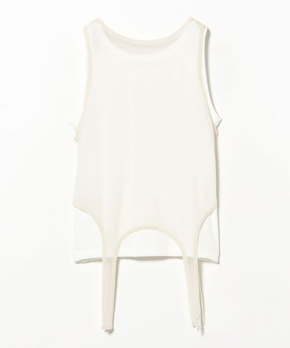 Ray BEAMS Sheer Layered Top 2P Set
