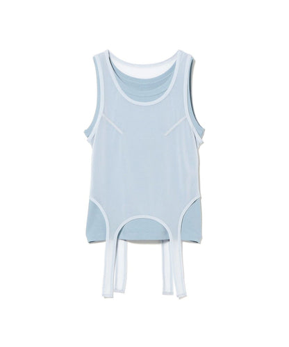 Ray BEAMS Sheer Layered Top 2P Set
