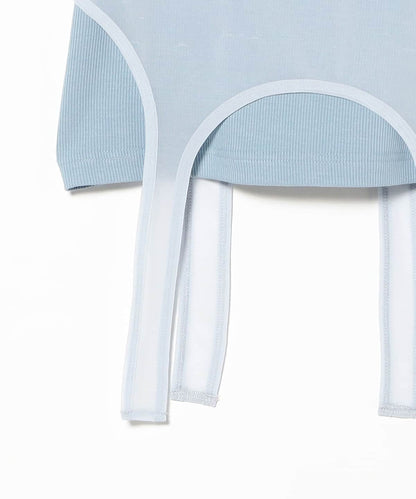 Ray BEAMS Sheer Layered Top 2P Set