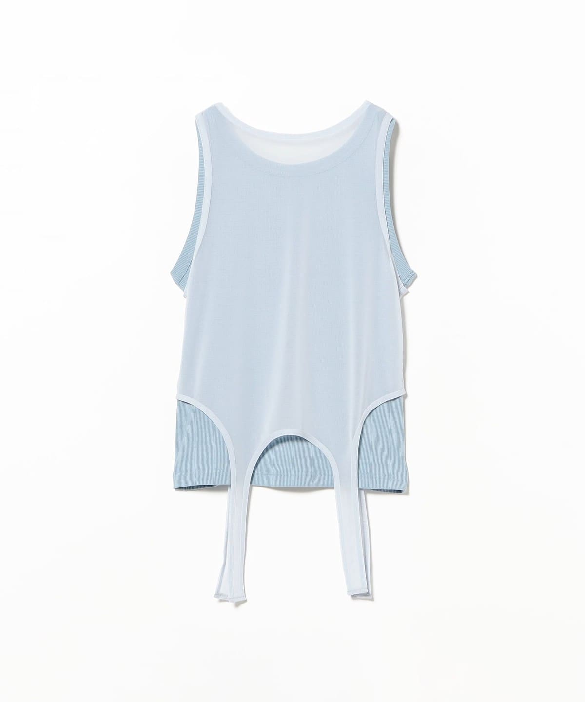 Ray BEAMS Sheer Layered Top 2P Set