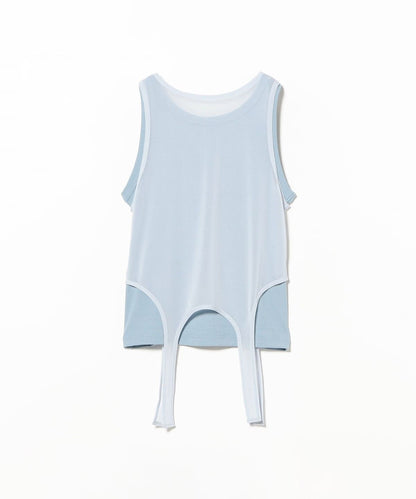 Ray BEAMS Sheer Layered Top 2P Set