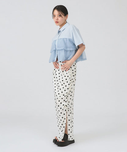 Ray BEAMS 波點緞面裙