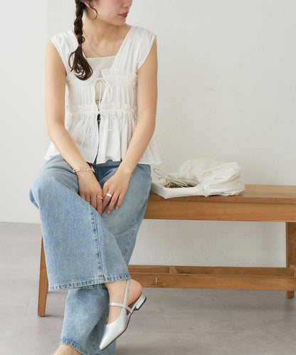 umm. By Discoat 褶褶絲帶 Sleeveless - Image 25