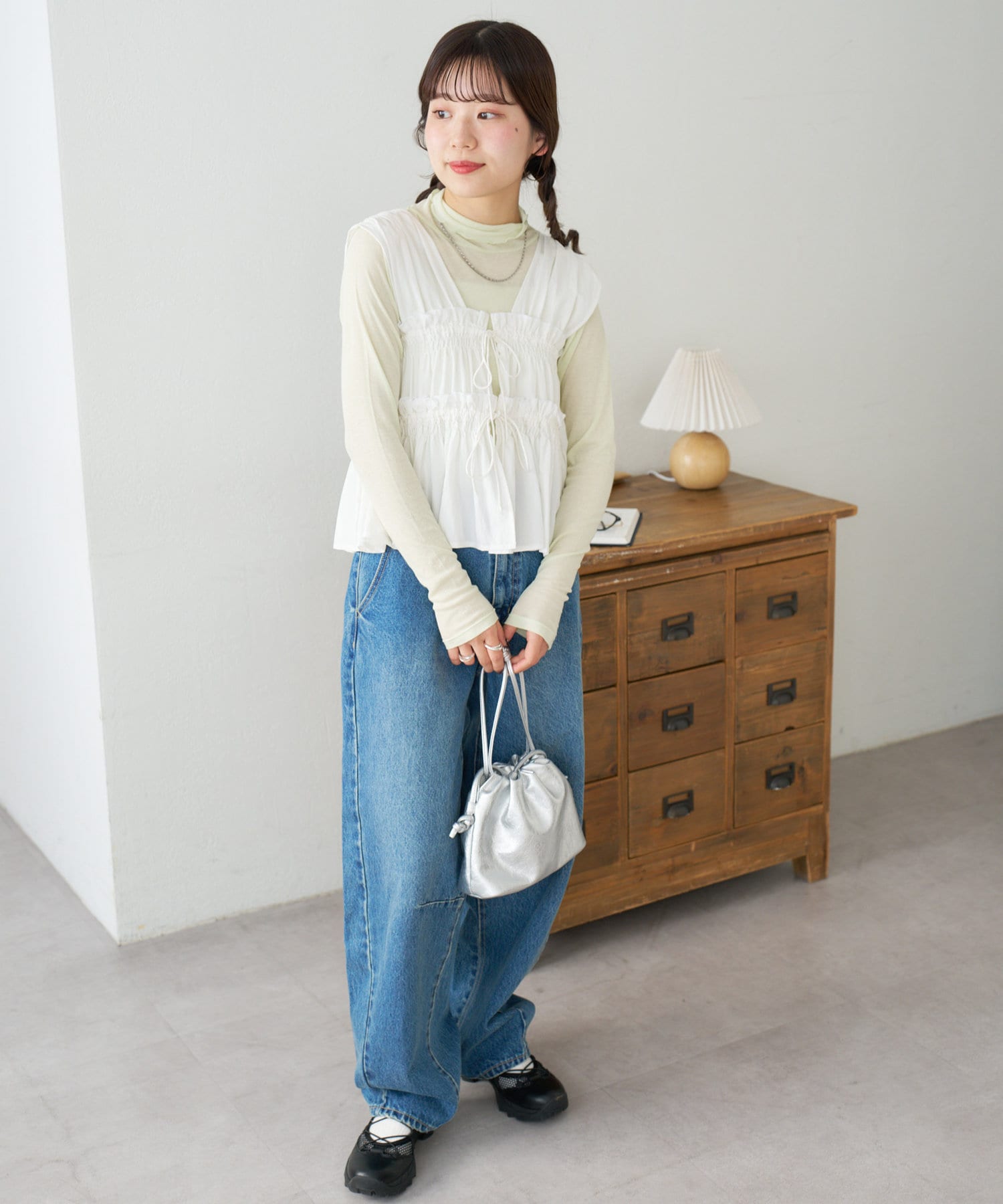 umm. By Discoat 褶褶絲帶 Sleeveless - Image 28