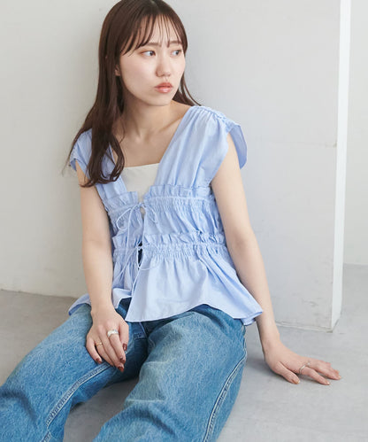 umm. By Discoat 褶褶絲帶 Sleeveless - Image 45
