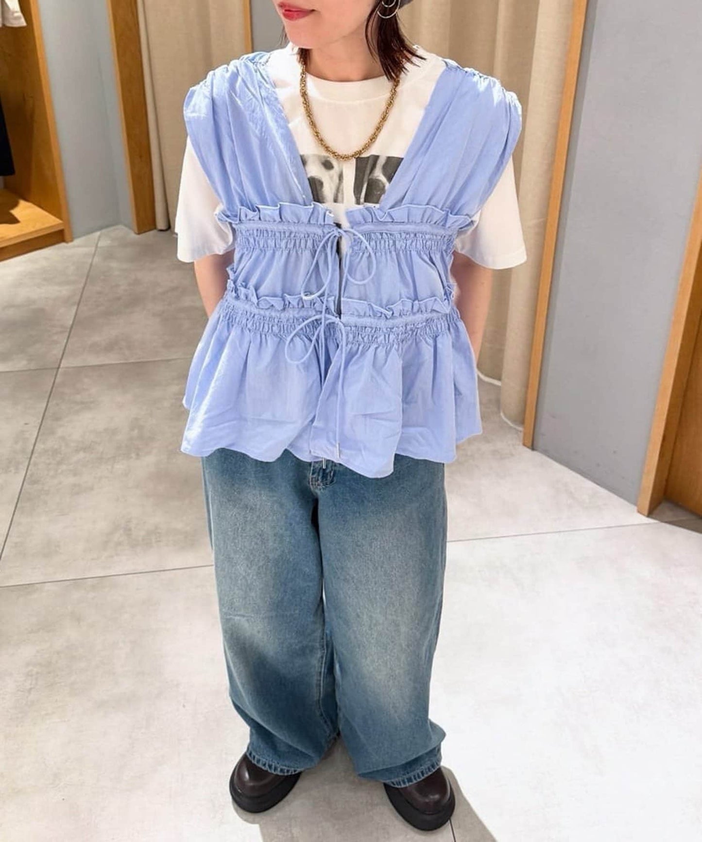 umm. By Discoat 褶褶絲帶 Sleeveless - Image 56