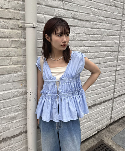umm. By Discoat 褶褶絲帶 Sleeveless - Image 42
