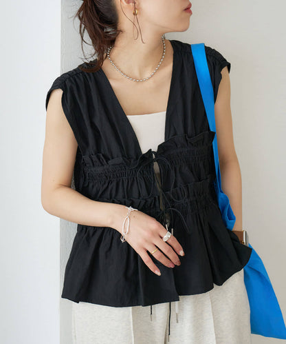 umm. By Discoat 褶褶絲帶 Sleeveless - Image 76