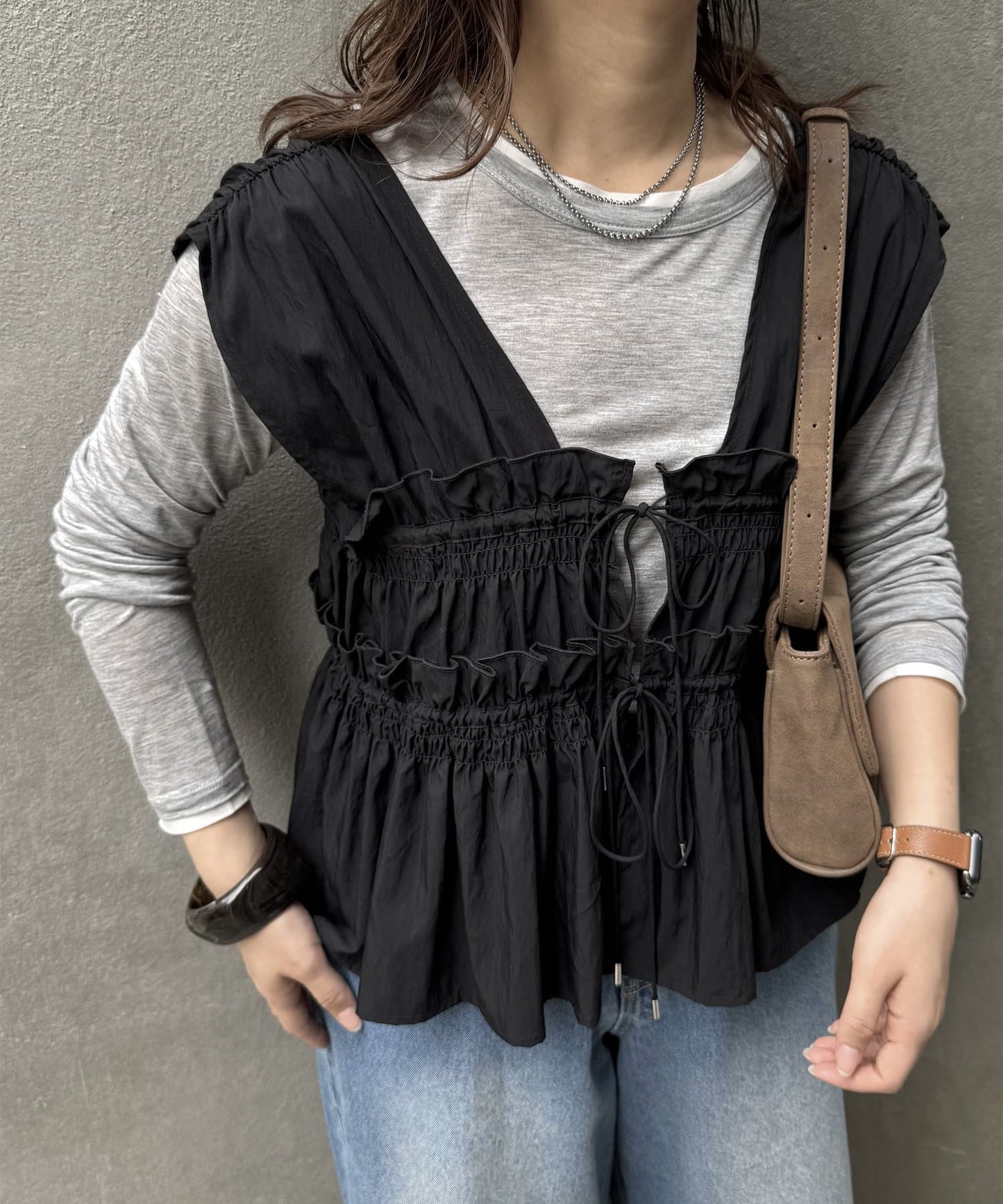 umm. By Discoat 褶褶絲帶 Sleeveless - Image 81