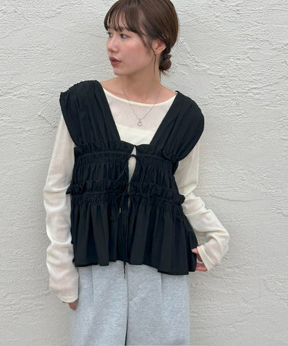umm. By Discoat 褶褶絲帶 Sleeveless - Image 64